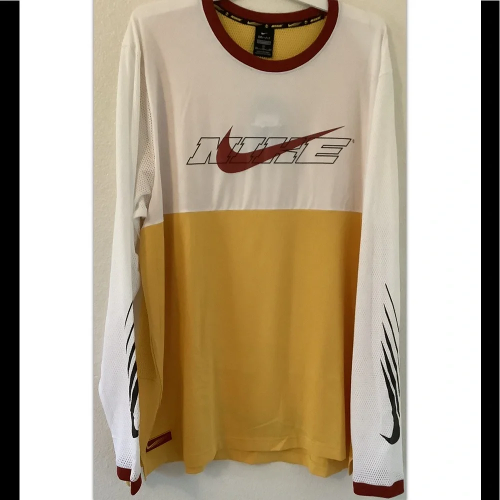 MEN'S NIKE SPORT CLASH LONG-SLEEVE T-SHIRT, TRAINING, SZ XXL-Tall JUST DO IT